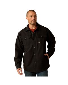 Ariat Men's Rebar Flannel Insulated Shirt Jac, Black