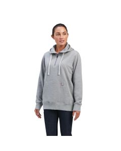 Ariat Women's Rebar Skill Set 1/2 Zip Hoodie, Heather Grey