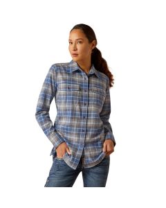 Ariat Women's Rebar Flannel DuraStretch Shirt, True Navy
