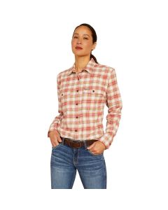 Ariat Women's Rebar Flannel DuraStretch Shirt, Almond Milk