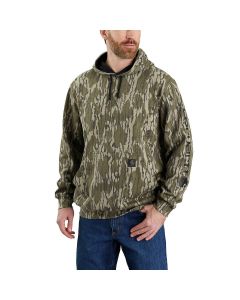 Carhartt Men's Big & Tall Midweight Sleeve Logo Camo Hoodie