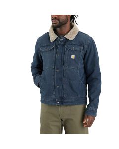 Carhartt Men's Relaxed Fit Denim Sherpa Lined Jacket