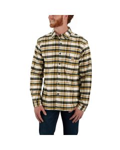 Carhartt Men's Rugged Flex MDWT Flannel Shirt, Malt