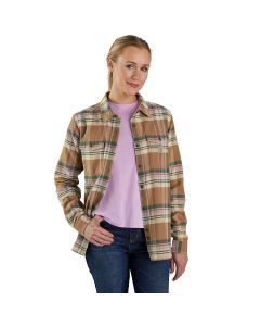Carhartt Women's Tencel Relaxed Fit Flannel Shirt, Flaxseed