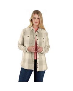 Carhartt Women's Heavyweight Twill Shirt Jac, Oat Milk
