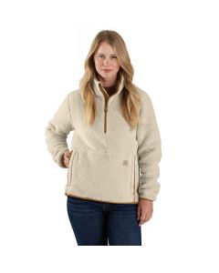 Carhartt Women's Loose Fit Fleece Pullover, Oat Milk