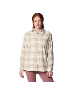 Columbia Women's Holly Hideaway Flannel Shirt, Chalk