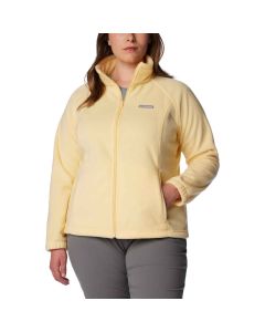 Columbia Womens Plus Benton Springs Full Zip Fleece Jacket, color: Sunkissed