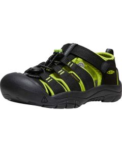 Keen Big Kids' Newport H2 - Black/Lime Green, main side view