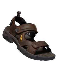Keen Men's Targhee III Open Toe Sandal - Bison/Mulch, angled side view