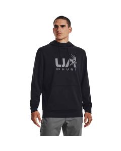 Under Armour Men's Armour Fleece Hunt Logo Hoodie, Black