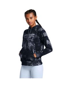 Under Armour Women's UA Rival Freedom Print Hoodie, Downpour Grey