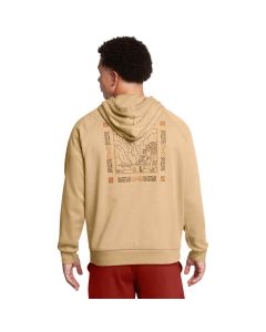 Under Armour Men's UA Rival Fleece Mountain Hoodie, Camel