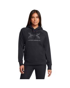 Under Armour Women's UA Rival Fleece Antler Hoodie, Black