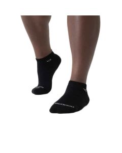 Wide Open Men's Solid Cushioned No Show Socks, Black