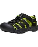 Keen Big Kids' Newport H2 - Black/Lime Green, main side view